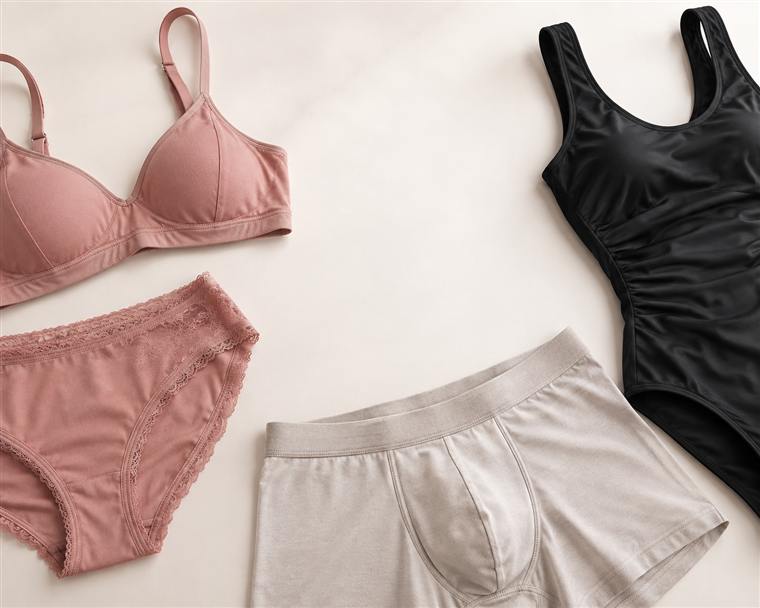 Folded intimates and swimwear